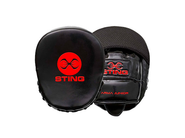 Sting Boxing Junior Arma Focus Pads Mitts Black Red